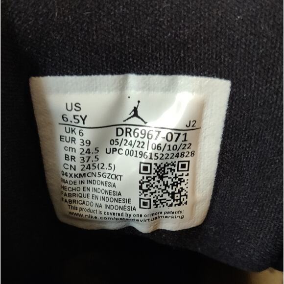 Nike Air Jordan Shoes 1 Mid SE GS Kids Size 6.5Y Black Metallic Gold DR6967-071 - Picture 8 of 11